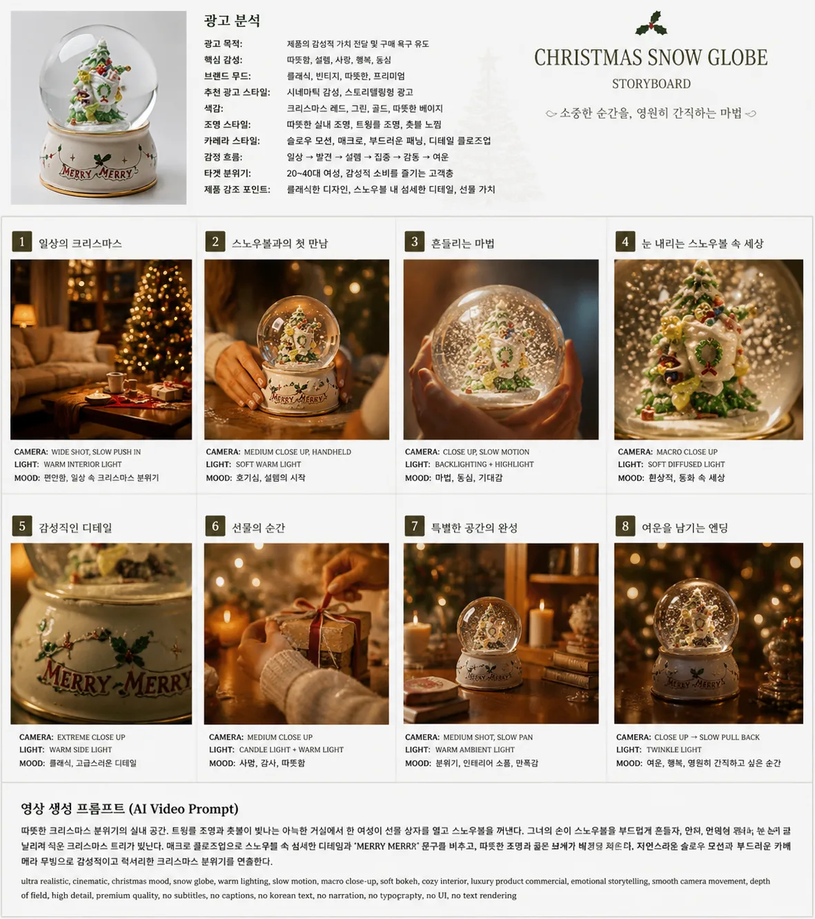 Christmas Snow Globe 스토리보드